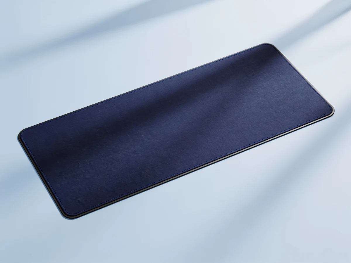 Extended stitch desk mat